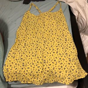 Yellow floral print tank